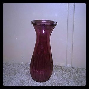 Pink glass vase